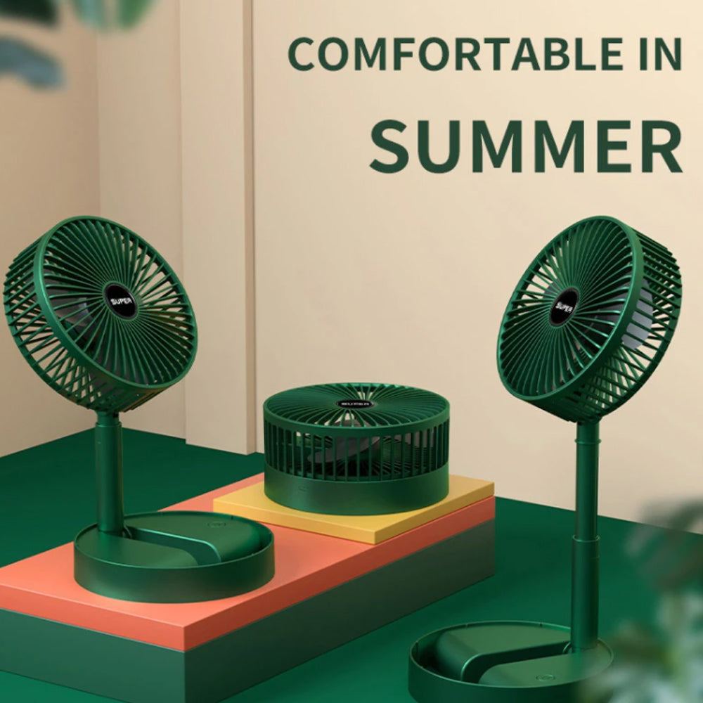 Mini Foldable USB Rechargeable Desk Fan Portable Telescopic Fan_3