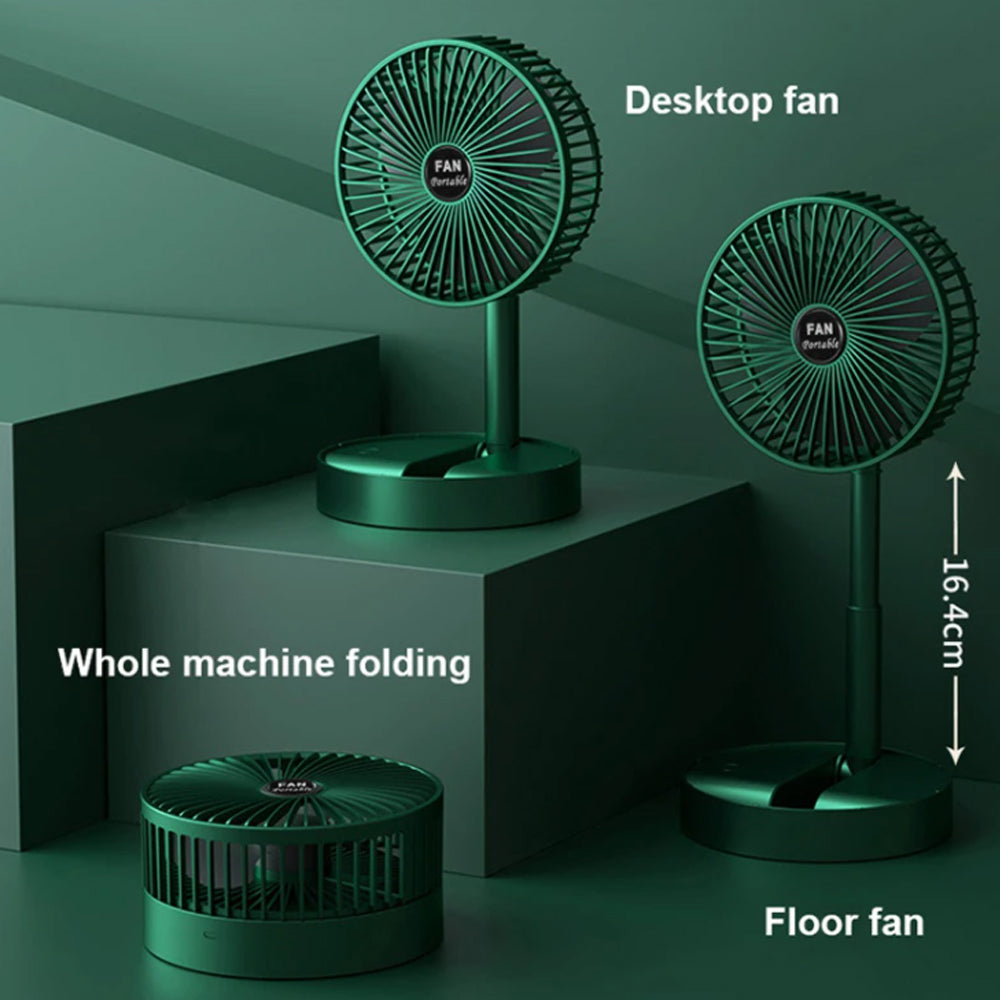 Mini Foldable USB Rechargeable Desk Fan Portable Telescopic Fan_4